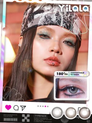 Contact Lens : (Blister pack) - 6-month disposable contact lenses 🌷Muse Brown/ Muse Grey /Muse Coffee🌷 14.2MM Contact Lens