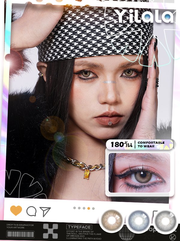 ✨Yilala✨Contact Lenses 🌸 6-month disposable contact lenses🌸Thai Grey /Thai Blue /Thai Brown 14.2MM Contact Lens