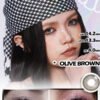 ✨Yilala✨Contact Lenses 🌸 6-month disposable contact lenses🌸Olive Brown/Olive Blue/Olive Grey14.2MM Contact Lens