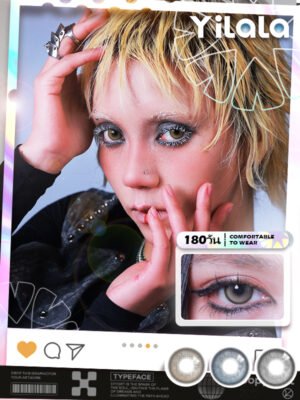 ✨Yilala✨Contact Lenses 🌸 6-month disposable contact lenses🌸Olive Brown/Olive Blue/Olive Grey 14.2MM Contact Lens🌷Smooth and natural Bestseller