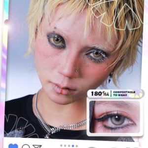Contact Lens : (Blister pack) - 6-month disposable contact lenses 🌷Nova Blue /Nova Brown /Nova Pink🌷 14.5MM Contact Lens