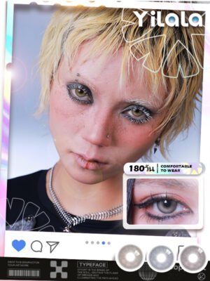 Contact Lens : (Blister pack) - 6-month disposable contact lenses 🌷Nova Blue /Nova Brown /Nova Pink🌷 14.5MM Contact Lens