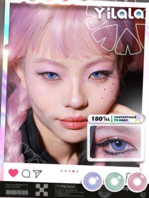 22 夜色海岸线YC紫 40% 14.5 三色 G.DIA 14.1 ✨Yilala✨Contact Lenses 🌸 6-month disposable contact lenses🌸INYX Purple/ INYX Green /INYX Pink 14.5MM Contact Lens🌷Smooth and natural Bestseller