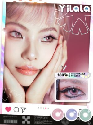✨Yilala✨Contact Lenses 🌸 6-month disposable contact lenses🌸INYX Purple/ INYX Green /INYX Pink 14.5MM Contact Lens（Blister pack）