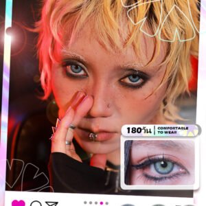 ✨Yilala✨Contact Lenses 🌸 6-month disposable contact lenses🌸Illusory Blue /Illusory Green /Illusory Brown 14.2MM Contact Lens🌷Smooth and natural Bestseller