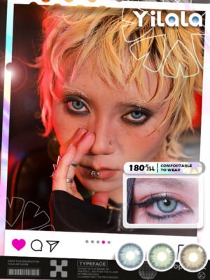 ✨Yilala✨Contact Lenses 🌸 6-month disposable contact lenses🌸Illusory Blue /Illusory Green /Illusory Brown 14.2MM Contact Lens🌷Smooth and natural Bestseller