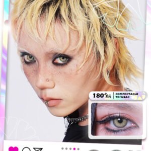 ✨Yilala✨Contact Lenses 🌸 6-month disposable contact lenses🌸Illusory Blue /Illusory Green /Illusory Brown 14.2MM Contact Lens(Blister pack)