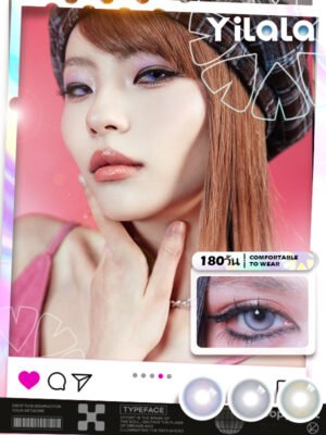✨Yilala✨Contact Lenses 🌸 6-month disposable contact lenses🌸Berry Purple /Berry Grey /Berry Brown 14.5MM Contact Lens🌷Smooth and natural Bestseller