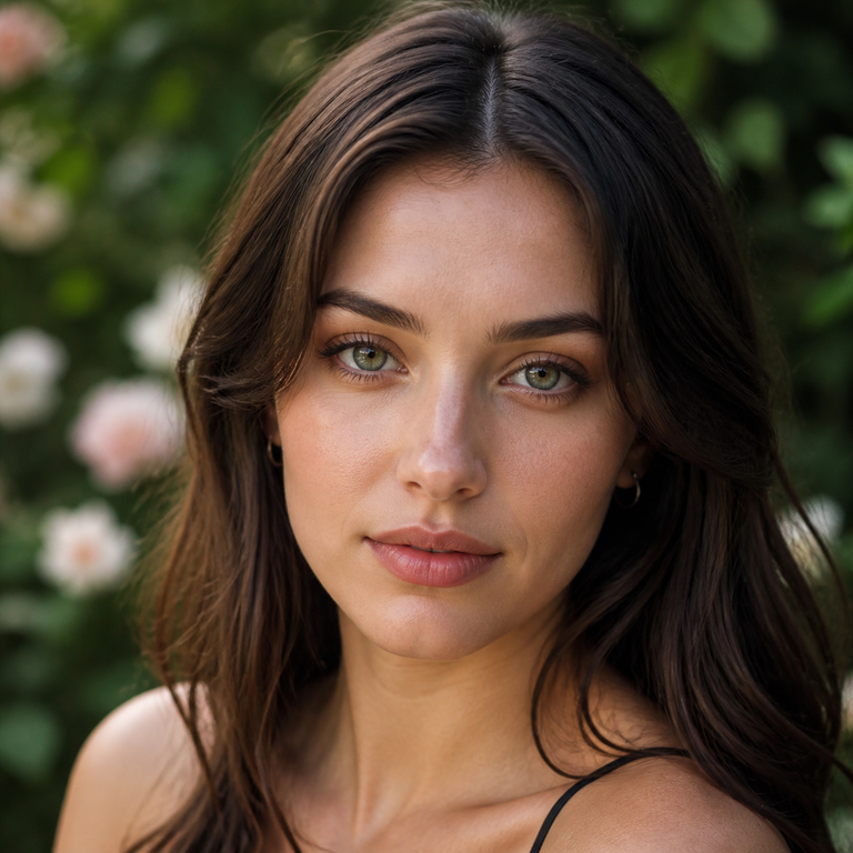 Young adult woman wearing subtle olive-grey colored contacts for the Olive Series guide