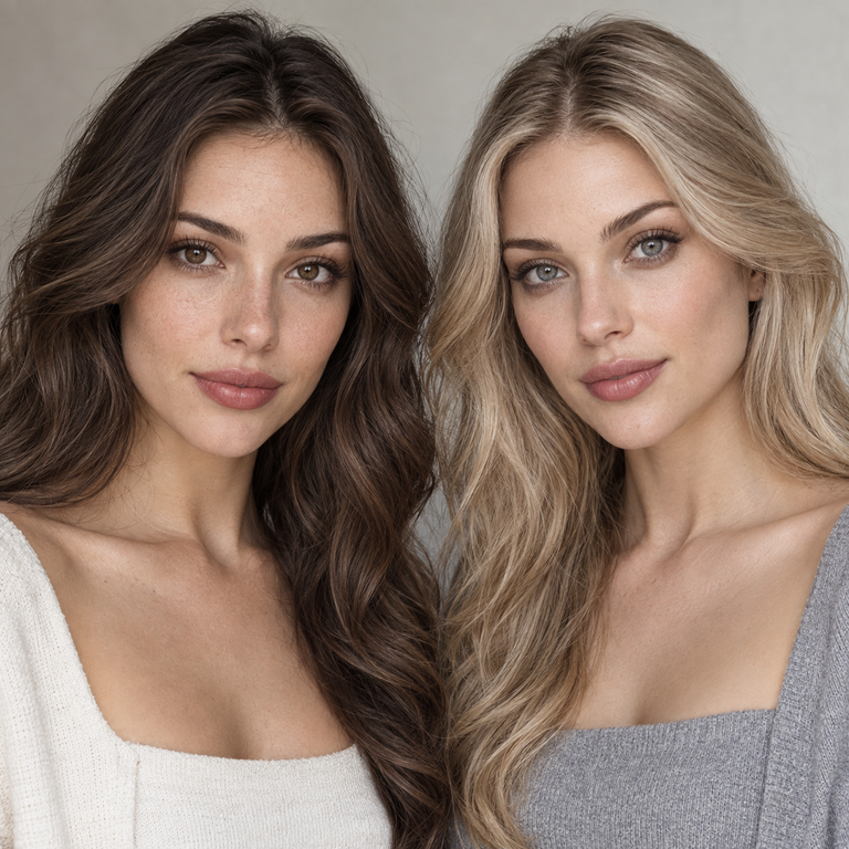 Muse Brown vs Muse Grey Colored Contacts comparison portrait