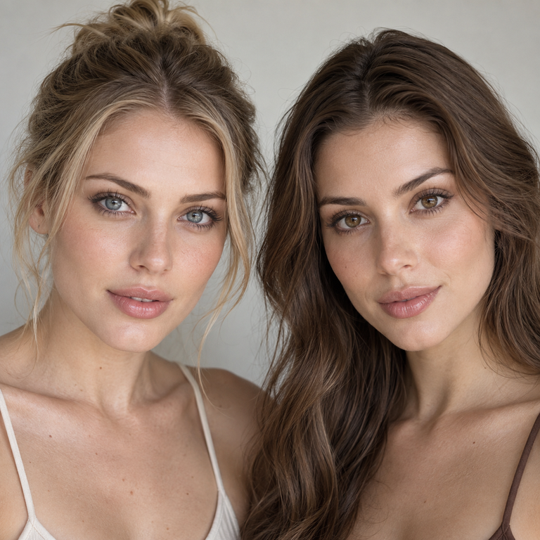 Thai Grey vs Thai Brown Colored Contacts comparison portrait