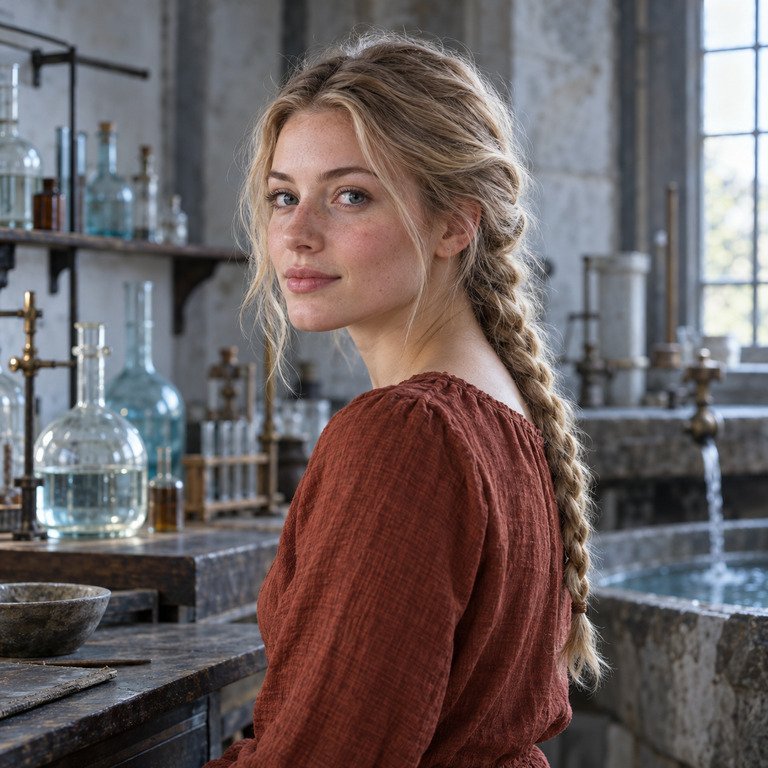 Young adult woman in a distinct editorial setting for Why Tap Water Should Not Touch Colored Contact Lenses